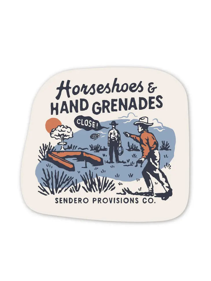 Horseshoes and Hand Grenades Sticker