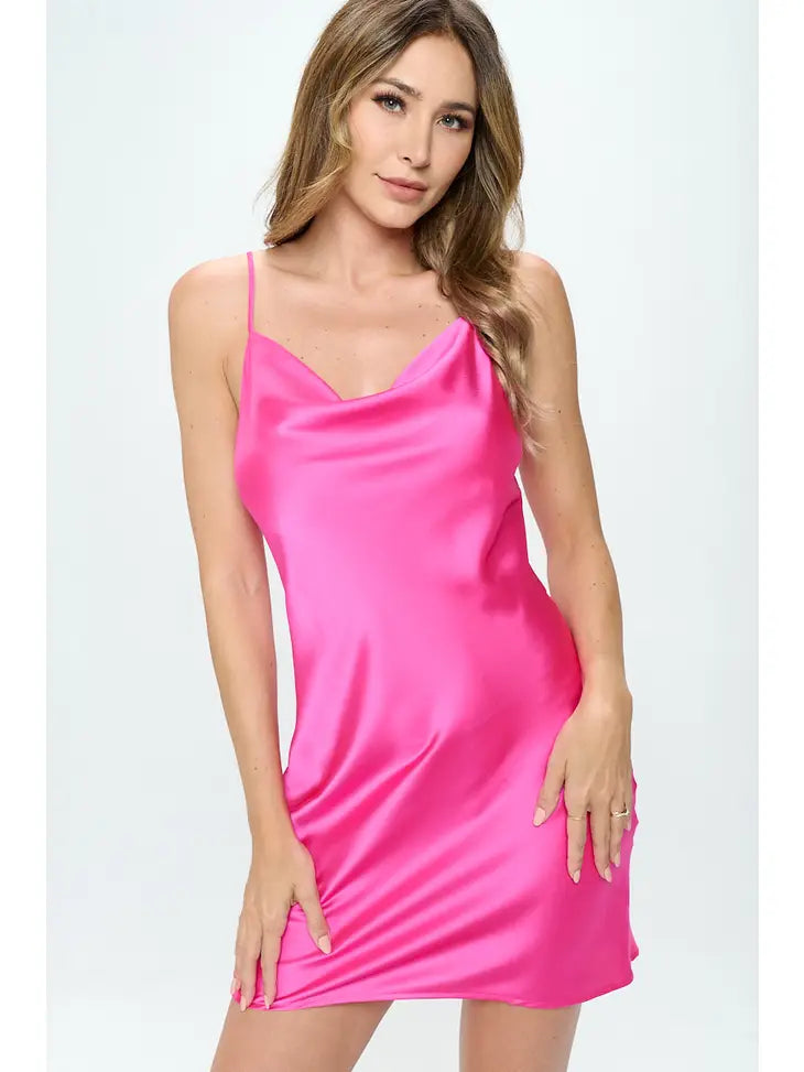 Short Satin Slip Dress *Multiple Colors available*