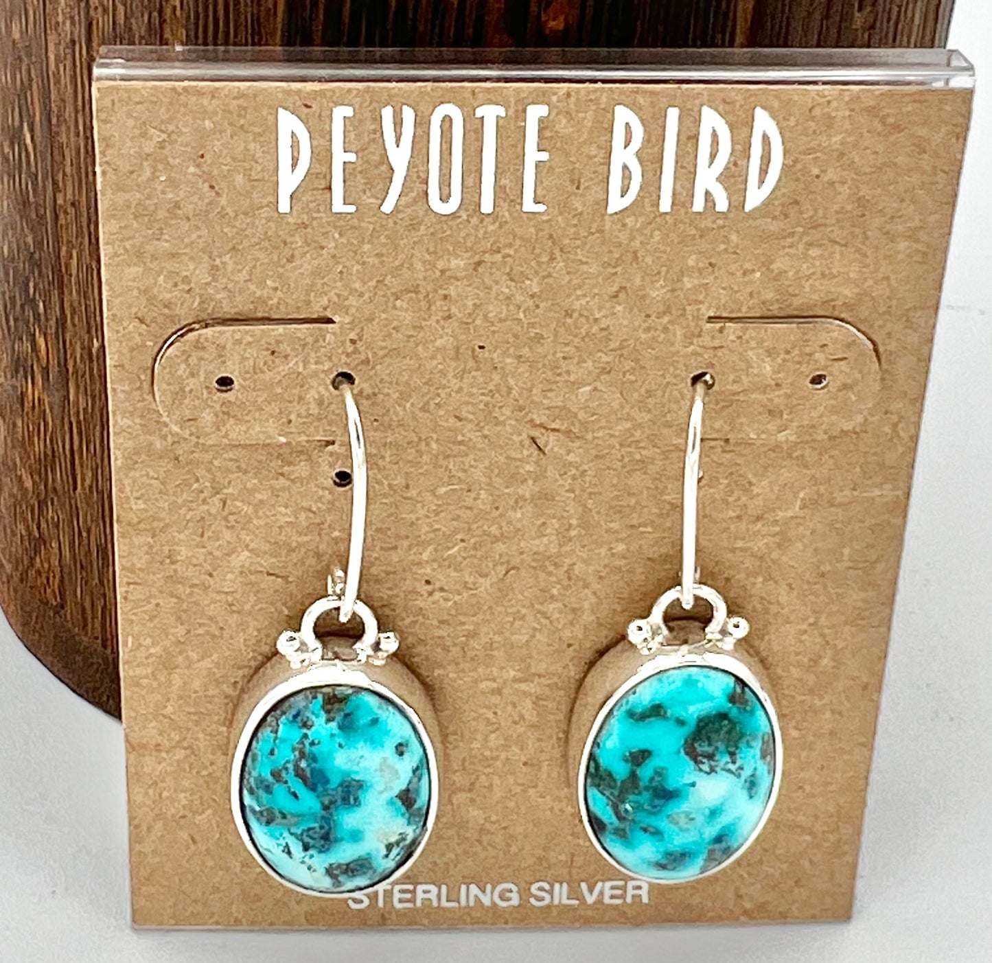 Single Stone Turquoise Dangle Earrings