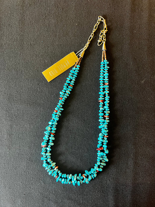 Marie Yazzie 2 Strand beaded necklace