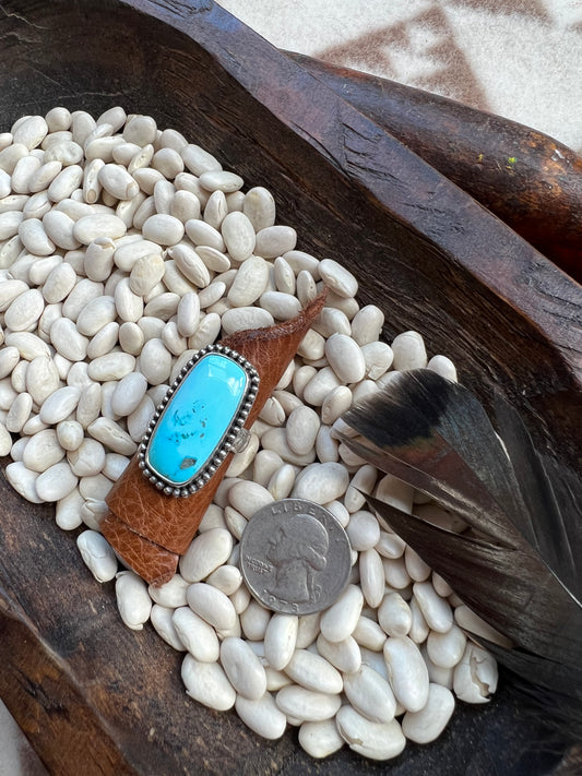 Long Rectangle Turquoise ring