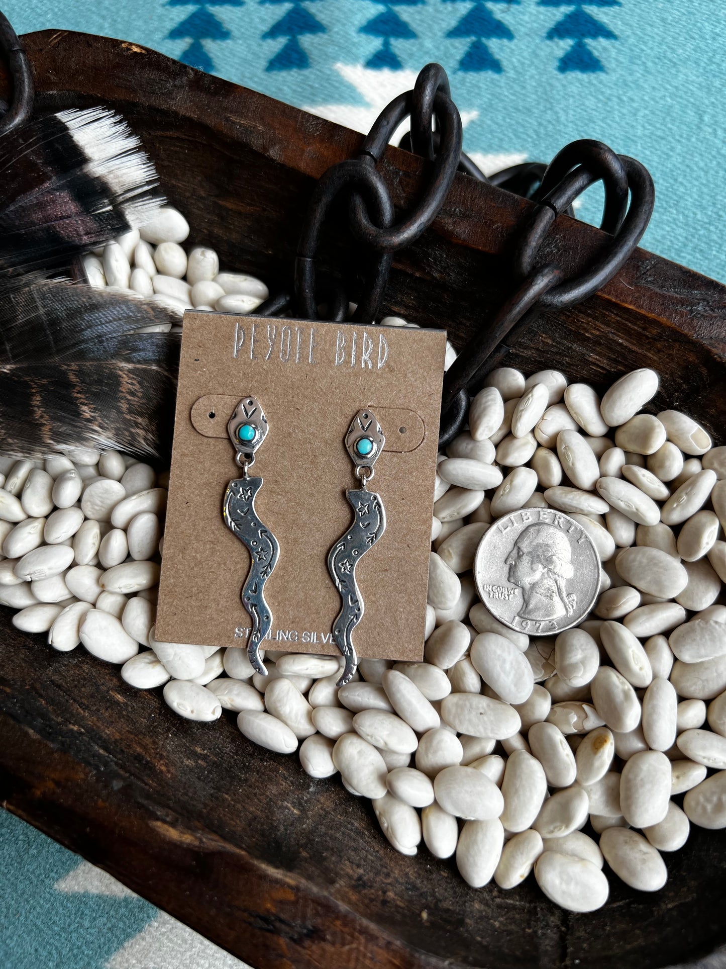 Sterling Silver Snake Earrings