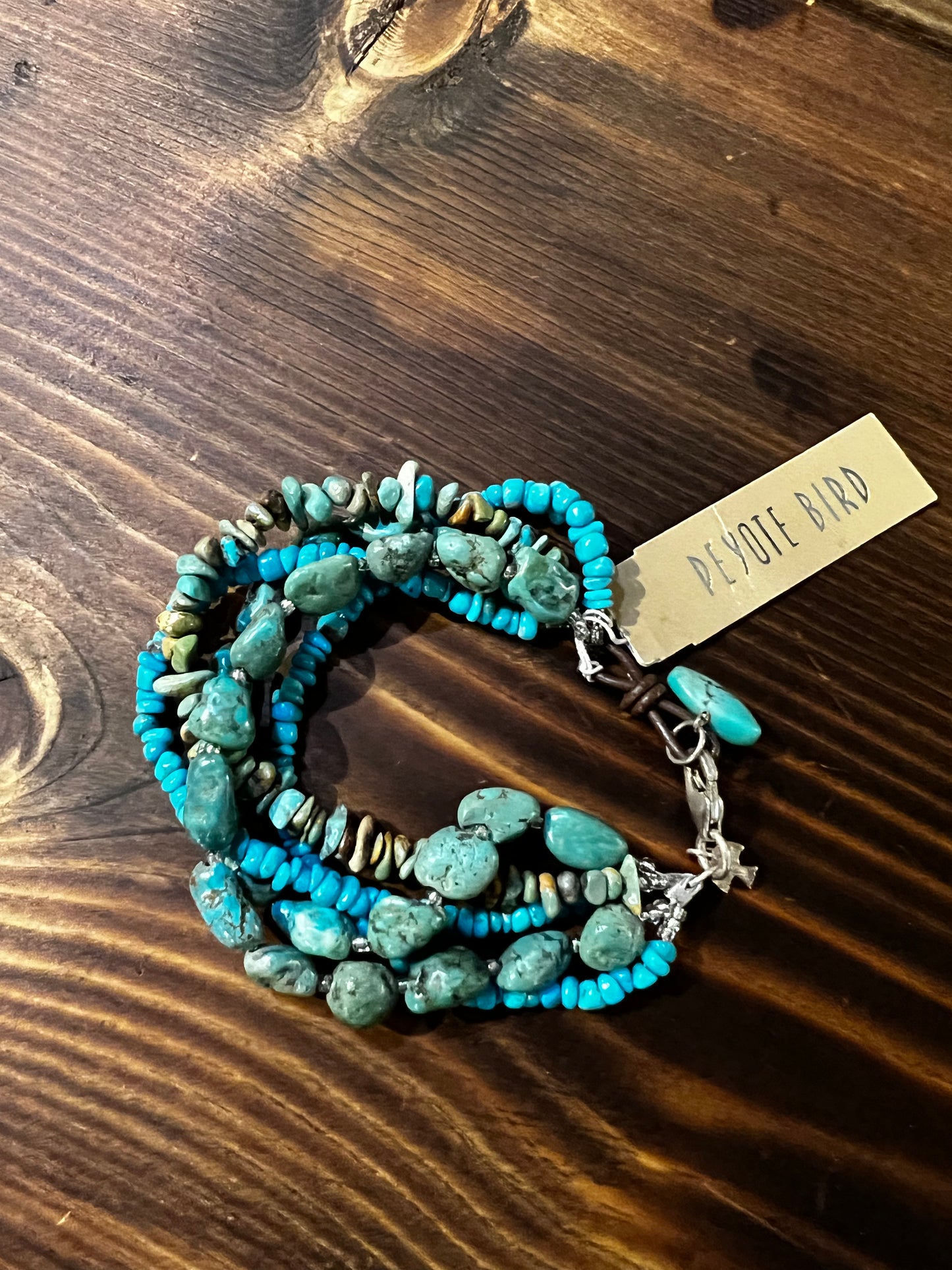 Multi-Strand Turquoise Chunk Bracelet