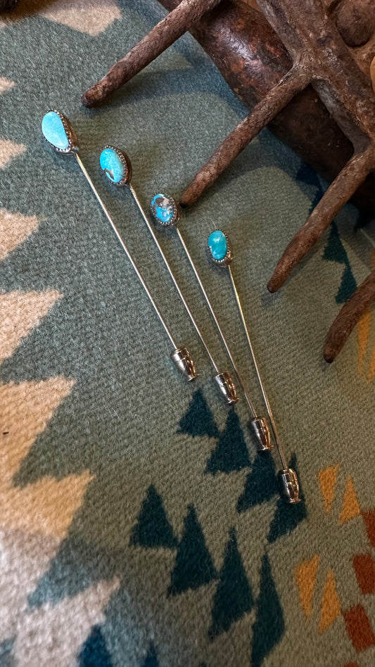 Turquoise traditional hat pin