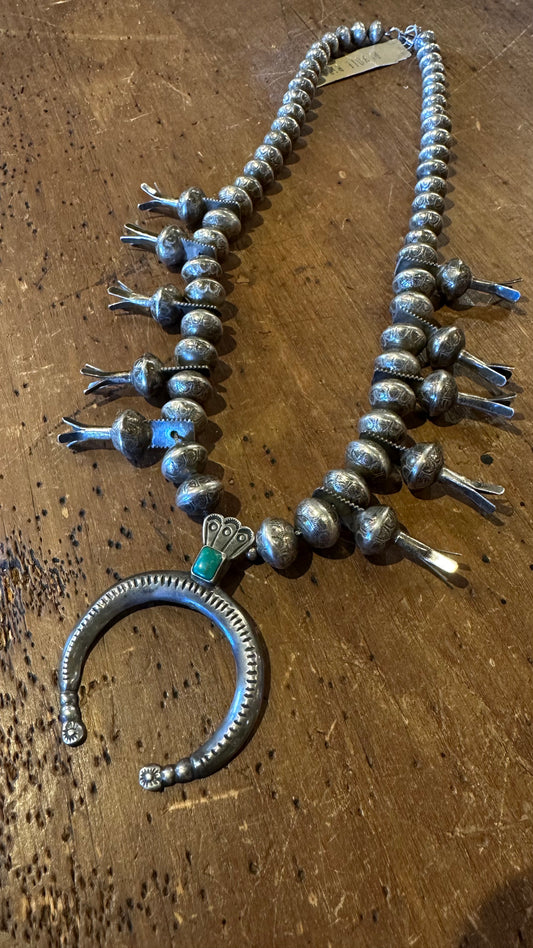 1930's Vintage Royston Turquoise Squash necklace