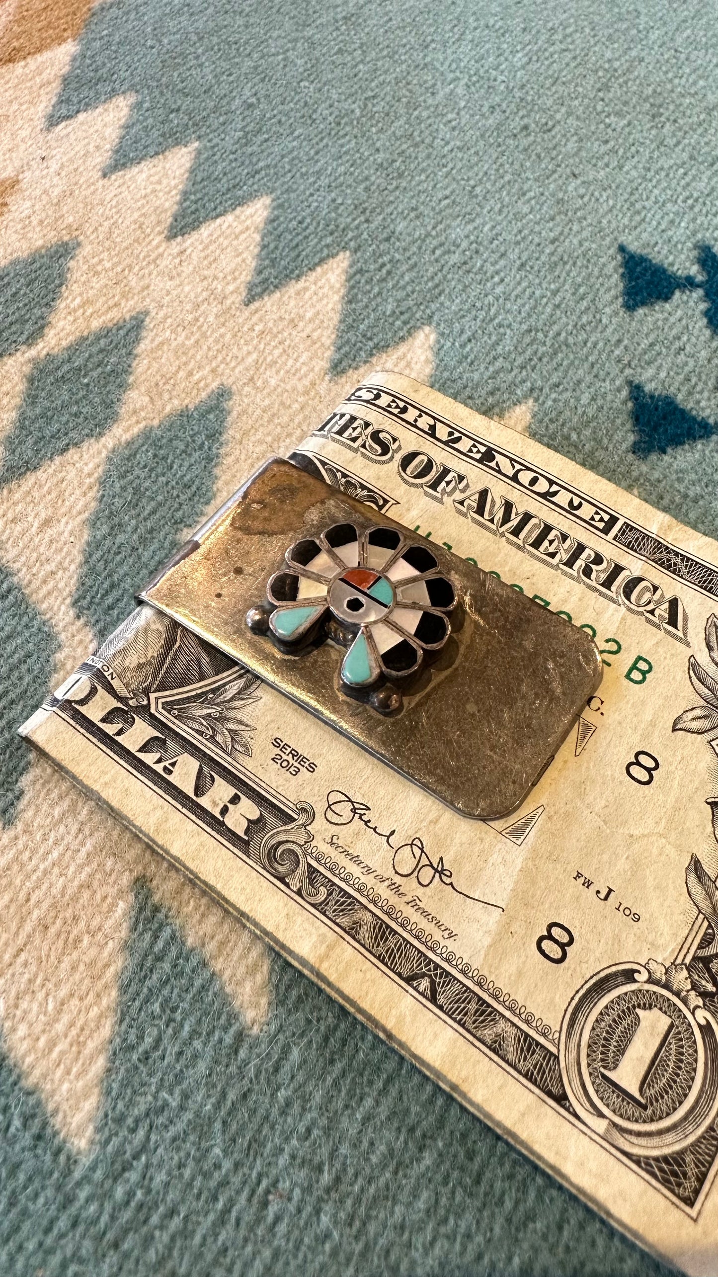 Kachina Inlay money clip
