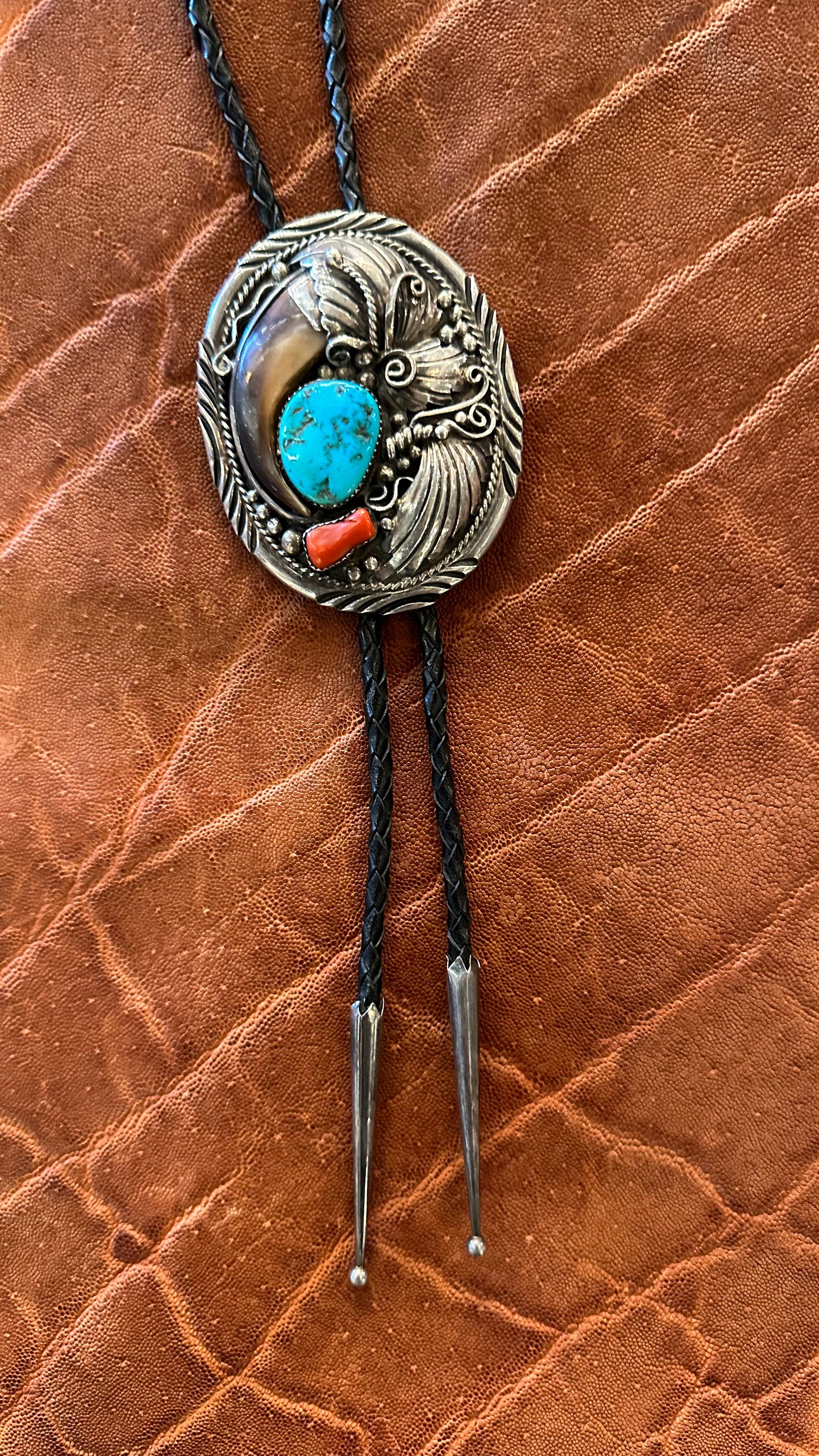 Vintage Turquoise and Coral Bolo