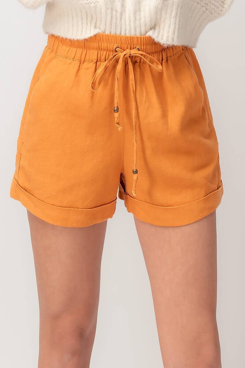 Shorts - Linen with tie waist - MANGO large