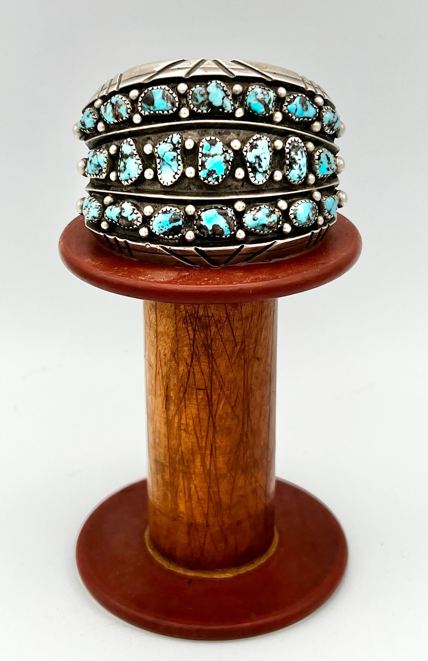 Cuff/Bracelet- Vintage 1950's Morenci Turquoise Sterling