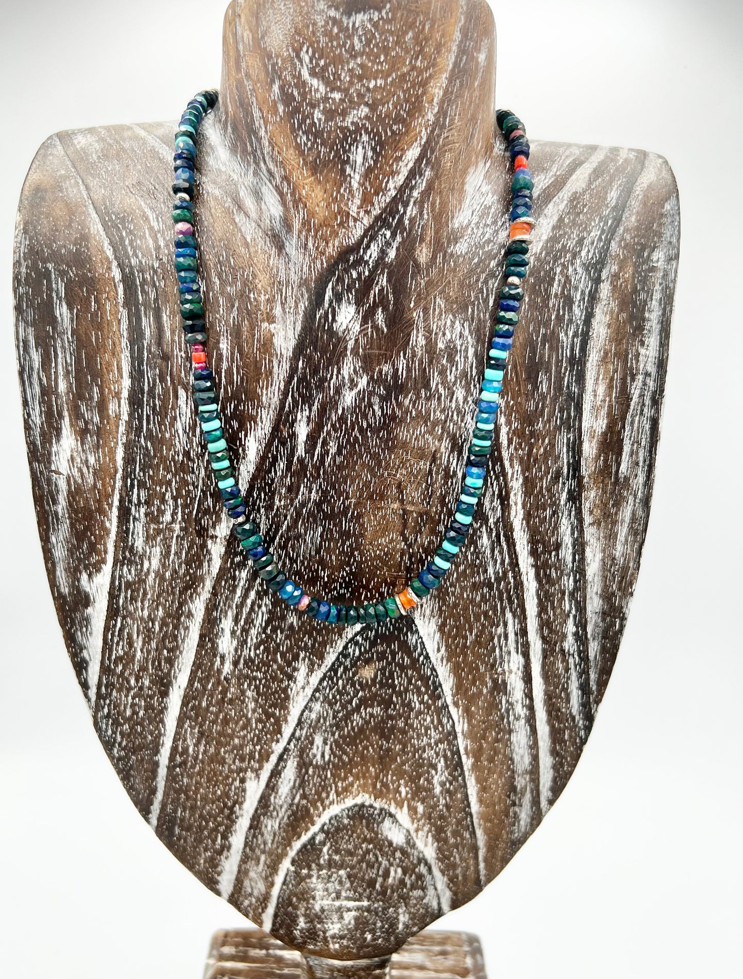 Green Opal and Turquoise Necklace
