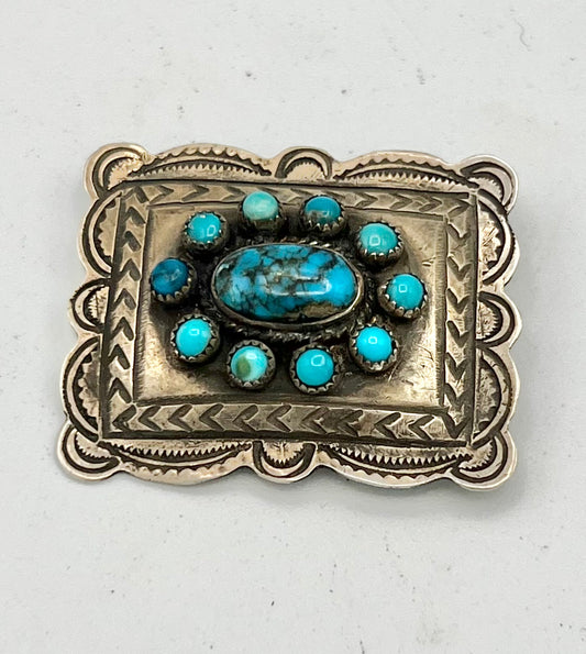 Hat Pin- Aldrich Turquoise Sterling