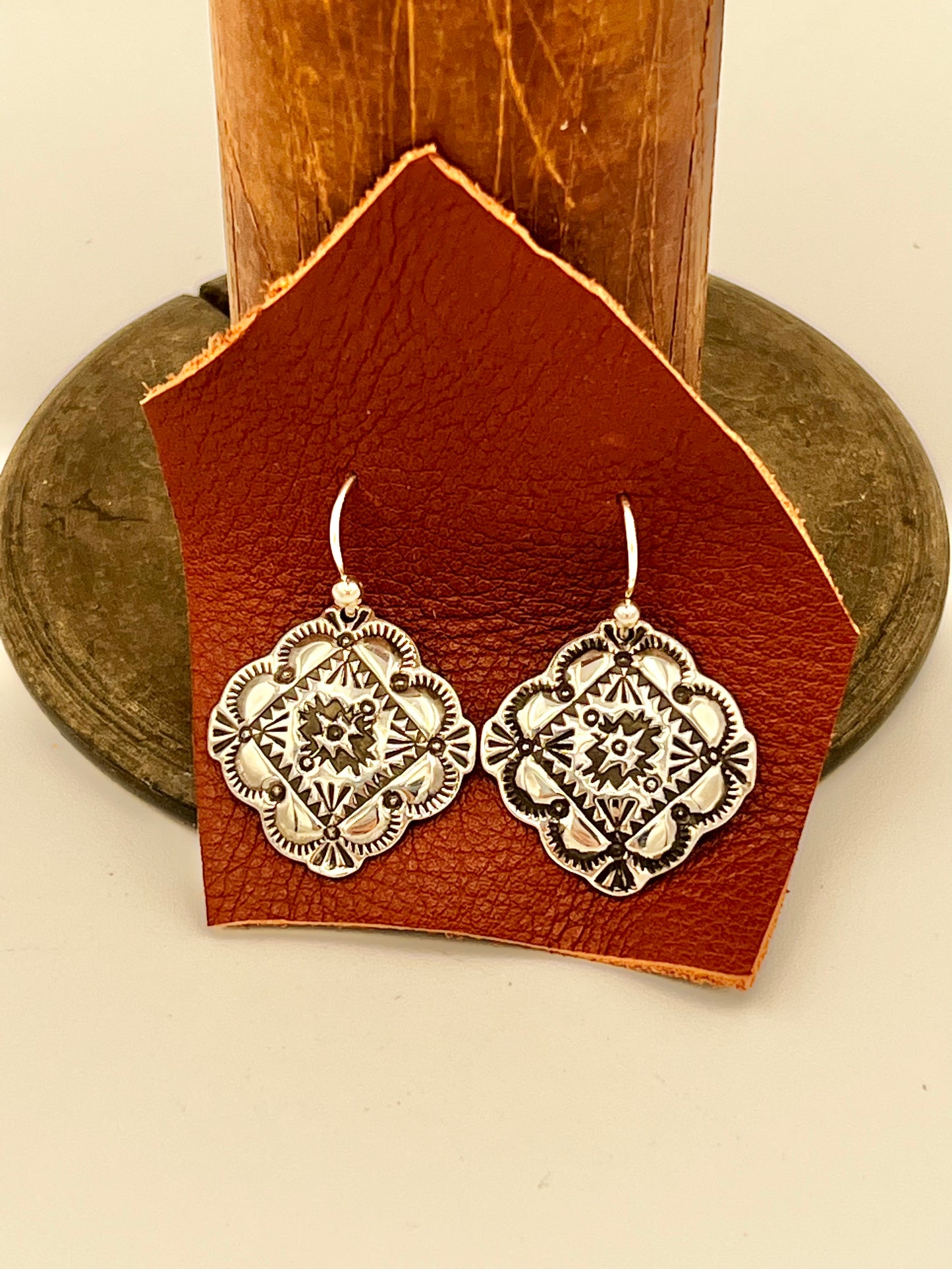 Earrings/Dangle- Navajo Sterling Stamped