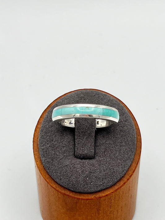 Ring- Turquoise Inlay Size 11