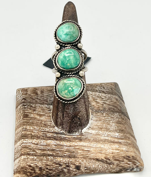 Ring- Raegan Hough Three Stone Turquoise