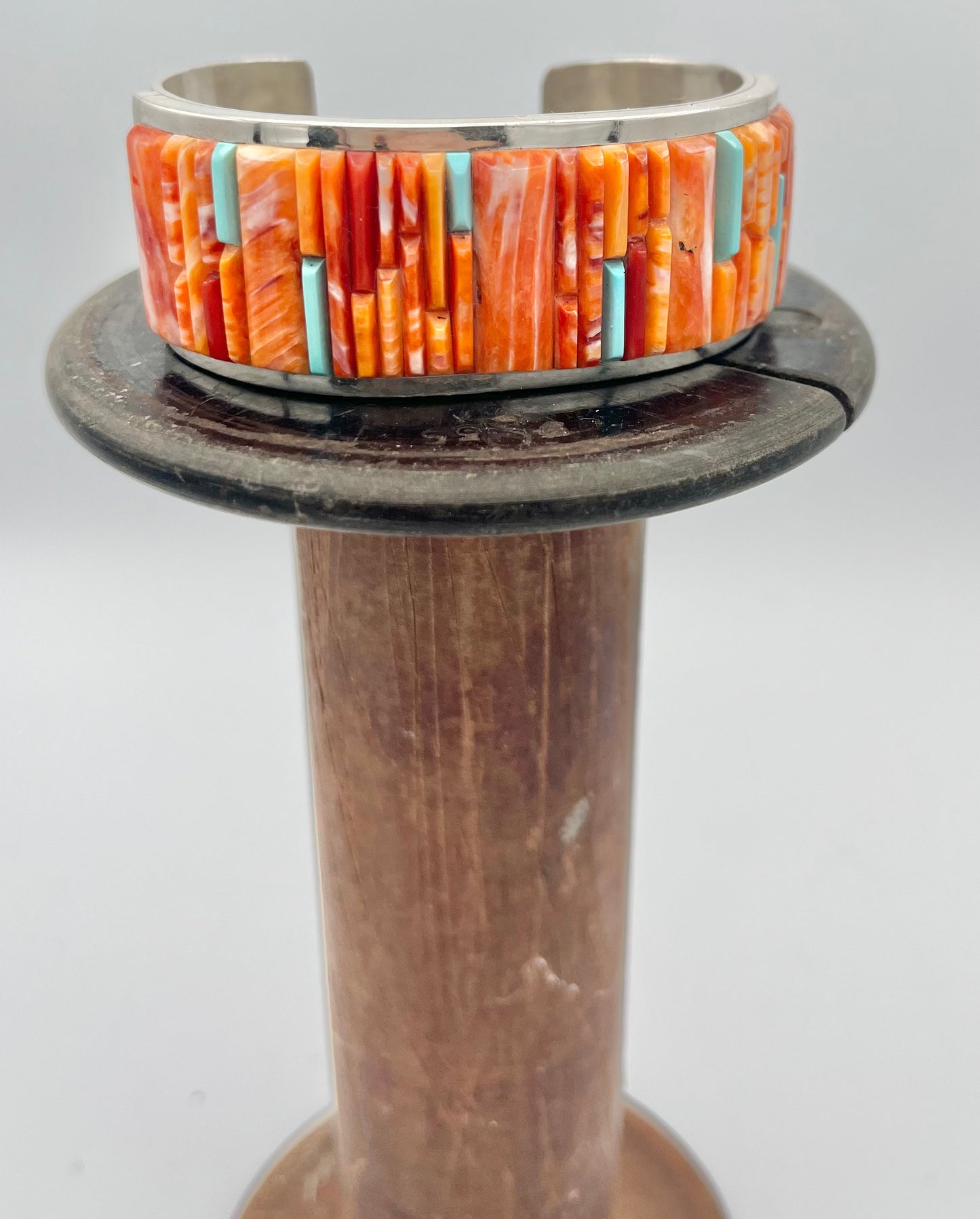 Cuff/Bracelet - V. Benally Navajo Spiny Shell and Sterling