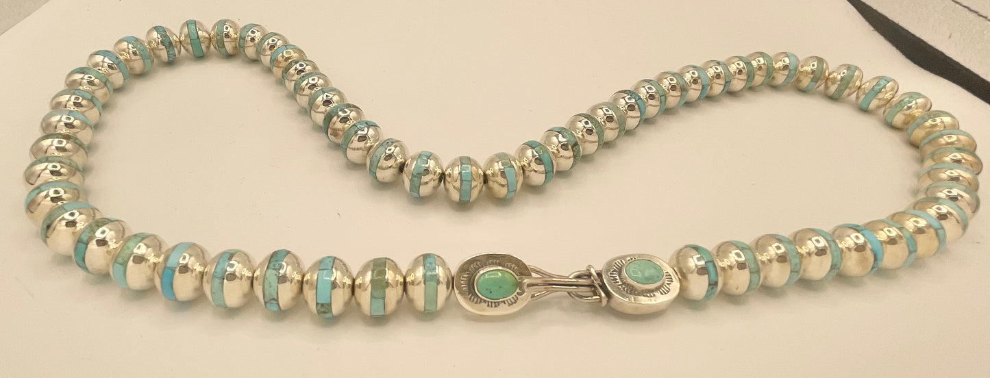 Necklace- Turquoise Inlayed Beads Federico Jimenez