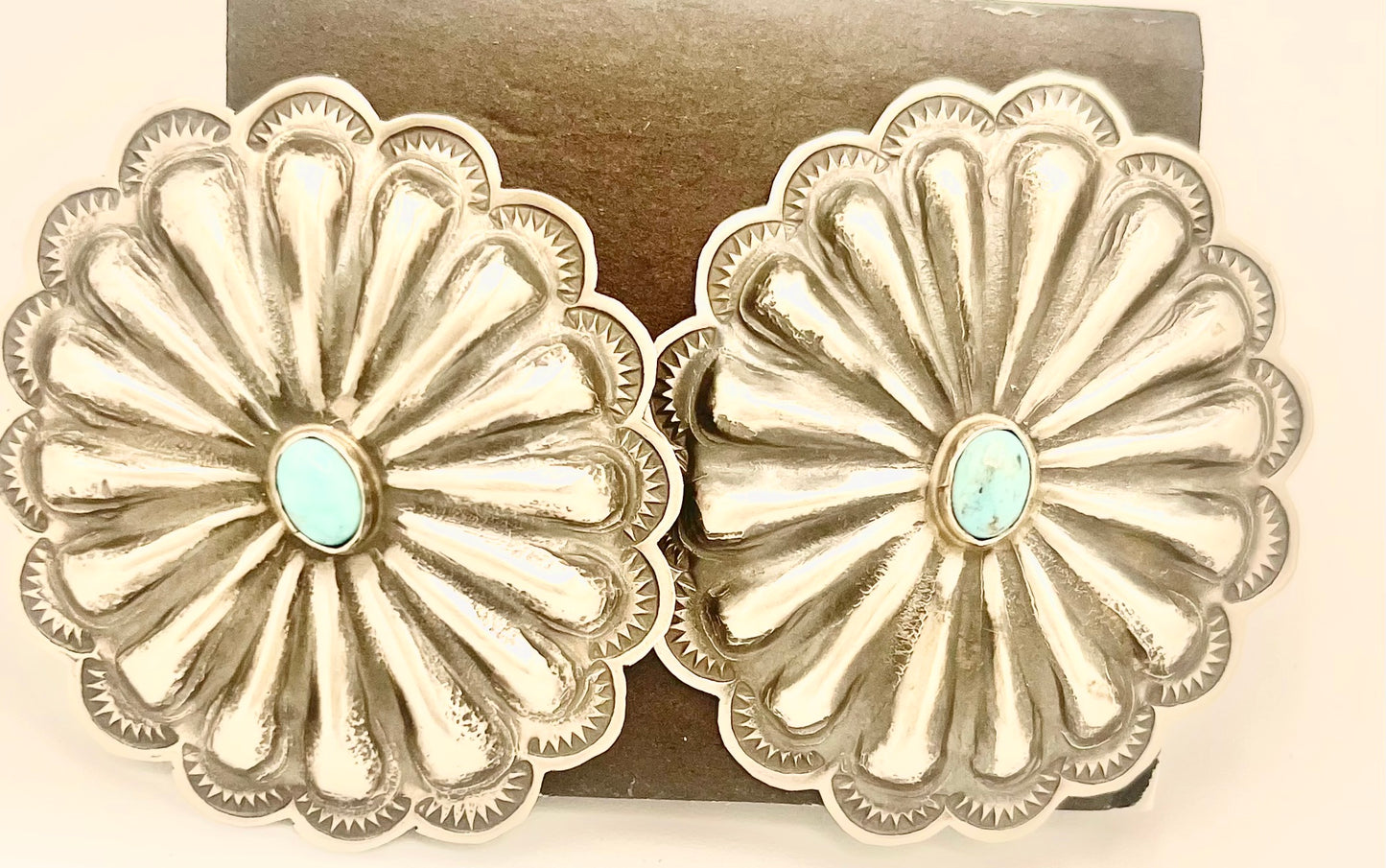 Earrings- Large Navajo Concho