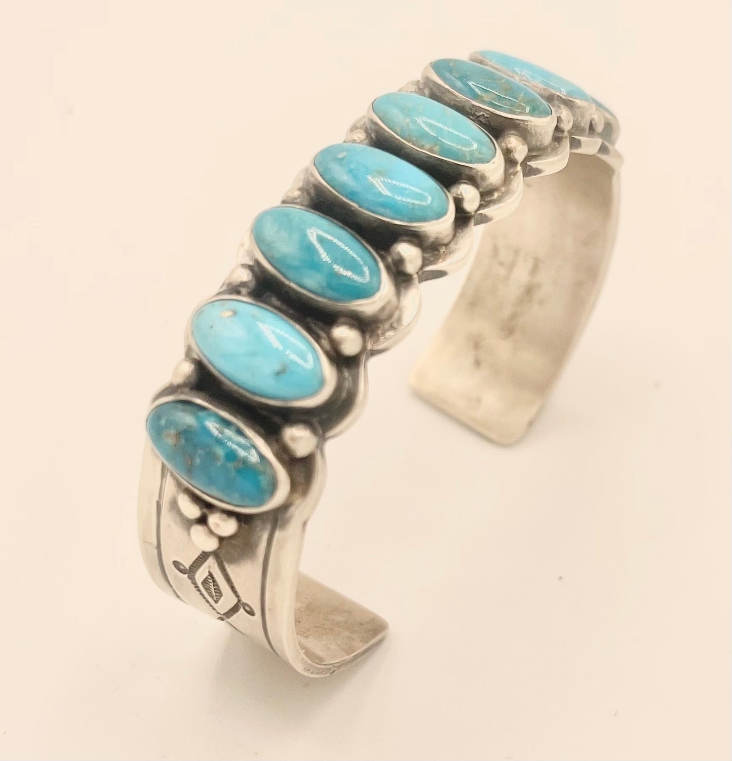 Cuff/ Bracelet- Navajo 8 Stone Turquoise