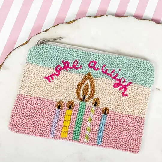 Make a Wish Beaded Pouch