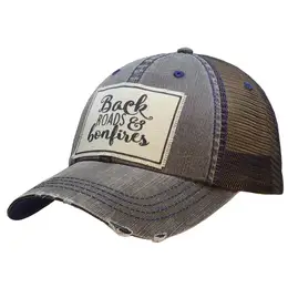 Cap - Back Roads & Bonfires Distressed Trucker Hat Baseball Cap