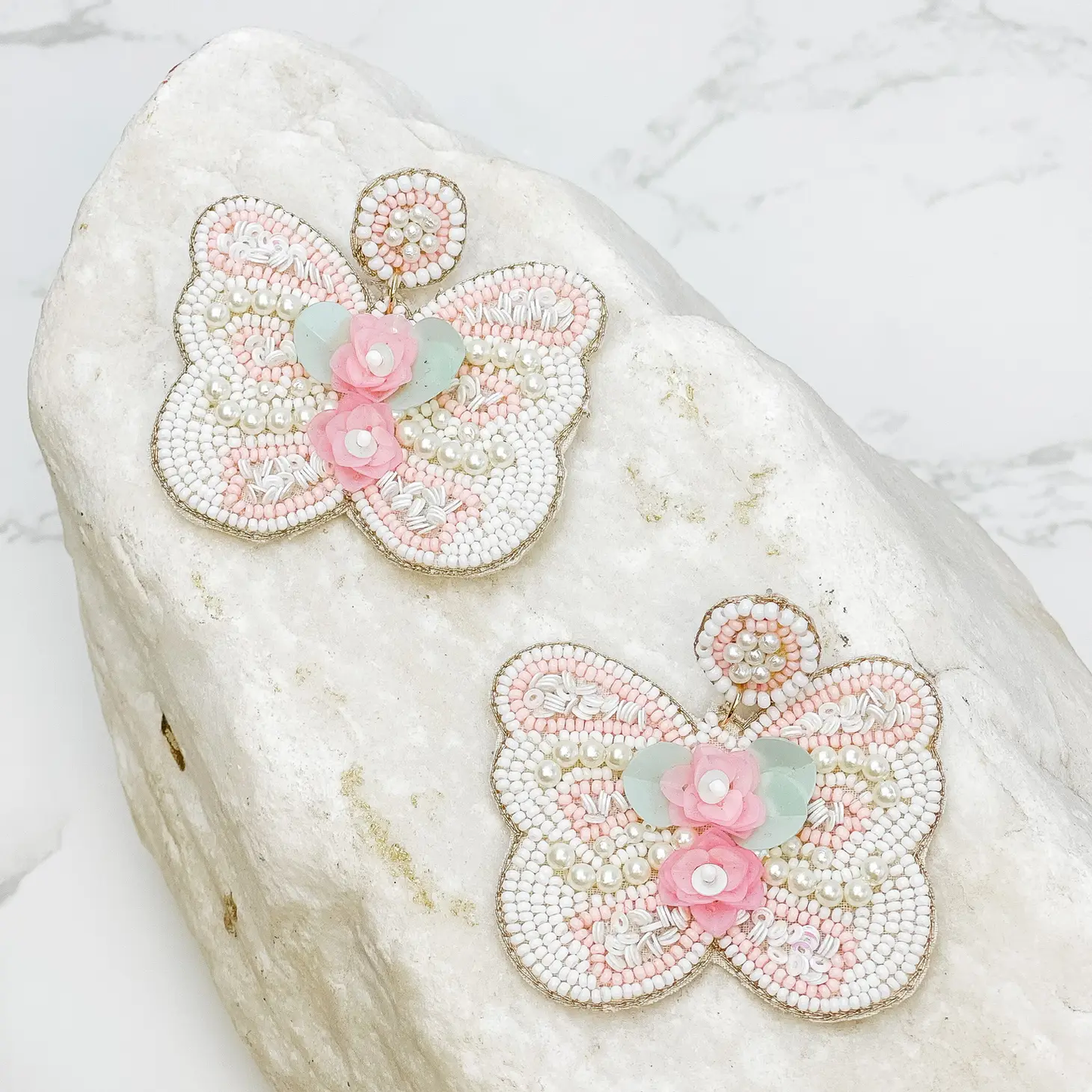 Butterfly Beaded Earrings